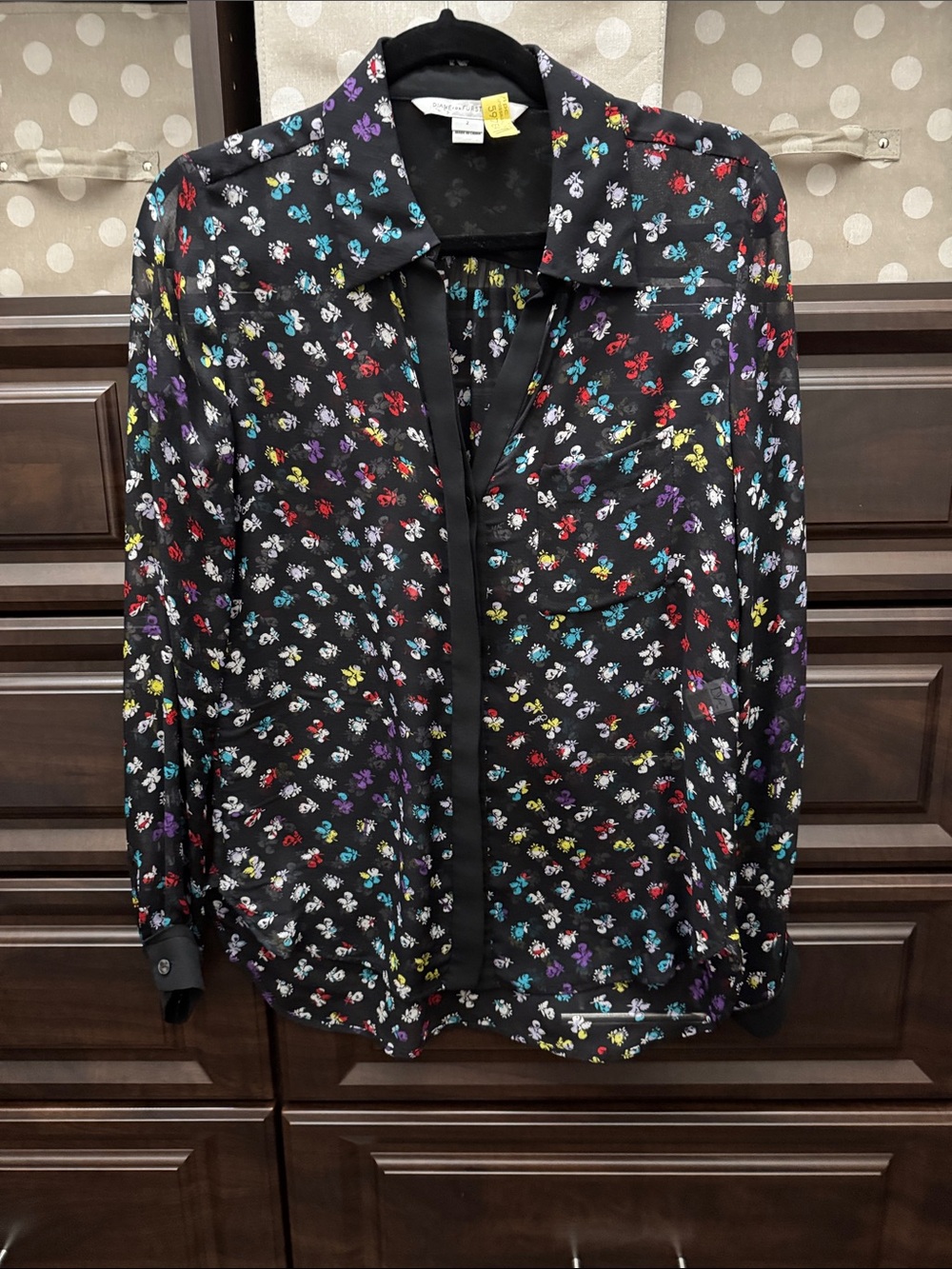 DVF silk blouse size 2